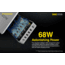 Nitecore UA66Q 6-Port 68W Quick Charge QC 3.0 2.0 USB Power Adapter, Silver, 6952506493081