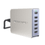 Nitecore UA66Q 6-Port 68W Quick Charge QC 3.0 2.0 USB Power Adapter, Silver, 6952506493081