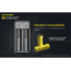 Nitecore UI2 Dual-Slot Intelligent USB Lithium-ion Battery Charger for 18650, 18350, 20700, 21700, Black, 6952506492923