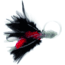 No Alibi NA-DD19-1.5U Dolphin Delight Trolling Lure, Rigged &amp; Ready, Silvr/Blk/Red Skirt, 1.5 oz Head, 6", 7/0 Hook, 135 lb Cable, 3 ft, NA-DD19-1.5U