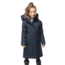 Nobis Little Astrid Long Coat - Kids, Crosshatch Navy, Large, LIL ASTRID-CH NAVY-L