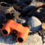 Nocs Provisions Standard Issue 10x25mm Roof Prism Waterproof Binoculars, Rugged, Sunset Orange, NOC-STX-ORG