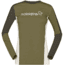 Norrona Falketind Equaliser Merino Round Neck Shirt - Womens, Olive Drab/Olive Night, Extra Large, 1822-22 3908 XL