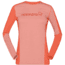 Norrona Falketind Equaliser Merino Round Neck Shirt - Womens, Peach Amber/Orange Alert, Small, 1822-22 5649 S