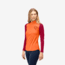 Norrona Femund Pureull Zip Neck - Womens, Orange Alert, Small, 2678-24-5620-S