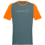 Norrona Fjora Equaliser Lightweight T-Shirt - Mens, North Atlantic/Orange Popsicle, Large, 7042698471840