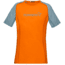 Norrona Fjora Equaliser Lightweight T-Shirt - Womens, Orange Popsicle/Tourmaline, Small, 7042698465009