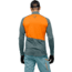 Norrona Fjora Equaliser Long Sleeve Zip Top - Mens, North Atlantic/Orange Popsicle, Medium, 7042698461353