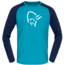 Norrona PureUll Norrona Long Sleeve - Mens, Hawaiian Surf/Indigo Night, 2XL, 5262-21 6609 XXL