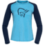 Norrona PureUll Norrona Long Sleeve - Womens, Aquarius/Indigo Night, Extra Small, 5266-21 2374 XS