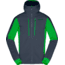 Norrona Trollveggen Powerstretch Pro Zip Hooded Jacket - Mens, Cool Black/Classic Green, Large, 1623-19-7784-L