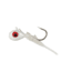 Northland Fishing Tackle Rigged Tungsten Mayfly Jig, Glo White, 1/28 oz, NL-TMR12-13