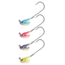 Northland Stand Up Fire Ball Long Shank Jig, 1/8 oz Number 2/0 Long Shank Hook, Assorted UV, 4 Card, FBSLS3-4-99UV