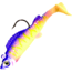 Northland UV Mimic Minnow Swimbait, 1 1/2in, 1/32 oz Sz 4 Hook, Purple Tiger, Strip Card, MMUV1-6-46