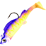 Northland UV Mimic Minnow Swimbait, 2 1/2in, 1/4 oz 2/0 Hook, Purple Tiger, Strip Card, MMUV4-6-46