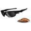Oakley Fast Jacket Sunglasses - Polished Black Frame w/ Black Iridium &amp; Persimmon Lenses OO9097-01