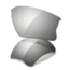 Oakley Flak Jacket XLJ Replacement Lenses, Clear/Black Iridium Photochromic ROO9009CB 16-995