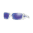 Oakley Fuel Cell Sunglasses 909604-60 - Polished Clear Frame, Violet Iridium Lenses
