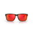 Oakley OO9102 Holbrook Sunglasses, Matte Black Frame, Prizm Ruby Lenses, OO9102-9102E2-55