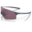 Oakley OO9454 EVZero Blades Sunglasses, Matte Silver/Blue Colorshift Frame, Prizm Road Black Lens, 38, OO9454-945419-38