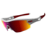 Oakley Radar Pitch Polished White Frame w/ +Red Polarized Lenses Sunglasses 09-723