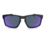 Oakley Silver Sunglasses Matte Black Frame, Violet Iridium Polarized Lens-OO9262-10