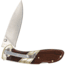 Old Timer Medium Lockback Clip Folding Knife, 2.89in, 7Cr17MoV High Carbon Stainless Steel, Drop Point Blade, Textured Wood Handle, 1181074