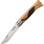 Opinel Chaperon Knife No 8 Folding Knife,3.25in,Sandvik 12C27 Steel,Standard Edge,Mirror Polish,Wood Handle OP01399