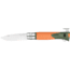 Opinel Explore Folding Knife No.12, 3.98in, w/ Virobloc, 12C27 Sandvik SS, Orange, 001974