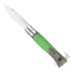 Opinel No.12 Explore Folding Knife w/Tick Remover, 4in, Stainless Steel/Sandvik 12C27, Plain, Green, Polymer, 2489