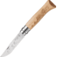 Opinel No 8 Stainless Cycling Folding Knife,3.125in,Stainless Steel,Natural Varnished Beechwood Handle OP01790