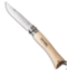 Opinel Opinel Knives No 7 Stainless Steel Knife Beech Wood + Leather Lanyard 3" Satin, Wood, Stainless Steel, adult, BHQ-27868