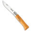 Opinel Opinel Knives No. 8 Carbon Steel Knife Beech Wood 3.25" Satin, Wood, High Carbon Steel, adult, BHQ-14346