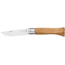Opinel Stainless Steel Folding Knife No.6, 2.75in, w/ Virobloc, 12C27 Sandvik SS, Olive Wood Handle, Olive, 002023