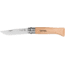 Opinel Stainless Steel Folding Knife No.8, 3.35in, w/ Virobloc, 12C27 Sandvik SS, Beechwood Handle, Wood, 123080