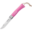 Opinel Trekking No 7 Fuchsia Folding Knife,3in,Stainless Steel,Standard Edge,Pink Wood Handle OP01791