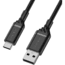 OtterBox USB-C to USB-A Cable 2m, Black/Black, 78-52659
