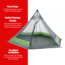 Outbound 6-Person 2-Season Backyard Festival Tent w/ Carry Bag and Rainfly, Green, CTI3996508