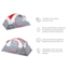Outbound 6-Person 3-Season Lightweight Dome Tent w/Carry Bag and Rainfly, Red, CTI0765451