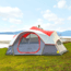Outbound 8-Person 3-Season 2-Room Lightweight Dome Tent w/ Carry Bag and Rainfly, Red, CTI0765454