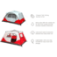 Outbound 8-Person 3-Season Instant Pop-Up Dome Tent w/ Carry Bag and Rainfly, CTI0763240