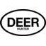 Outdoor Decals Deer Hunter Oval 6''x3.5'' Black On White