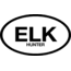 Outdoor Decals Elk Hunter Oval 6''x3'' Black On White
