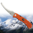 Outdoor Edge Cutlery Zip-Pro Folding Guthook/Zipper Blade, Blaze Orange Handle w/ Nylon Belt Sheath ZO-10C