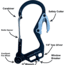 Outdoor Element Fire Escape Carabiner Black