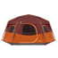 Outdoor Products 8 Person Hexagon Tent With Led Lighted Poles, Orange/Maroon, 50029