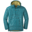 Outdoor Research Down Baja Pullover - Men's, Washed Peacock/Avocado, S, 2680891371006