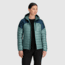 Outdoor Research Helium Down Hoodie Jacket - Womens, Neptune/Harbor, XL, 2775912786009