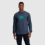 Outdoor Research OR Advocate Long Sleeve Tee, Naval Blue/Verdant, Large, 3005172621008