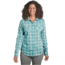 Outdoor Research Passage Long Sleeve Shirt - Womens, Seaglass Plaid, Extra Small, 2692631517005